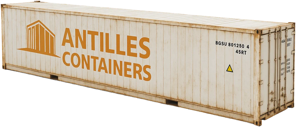 Container isotherme 40 pieds High Cube — conteneur maritime disponible aux Antilles
